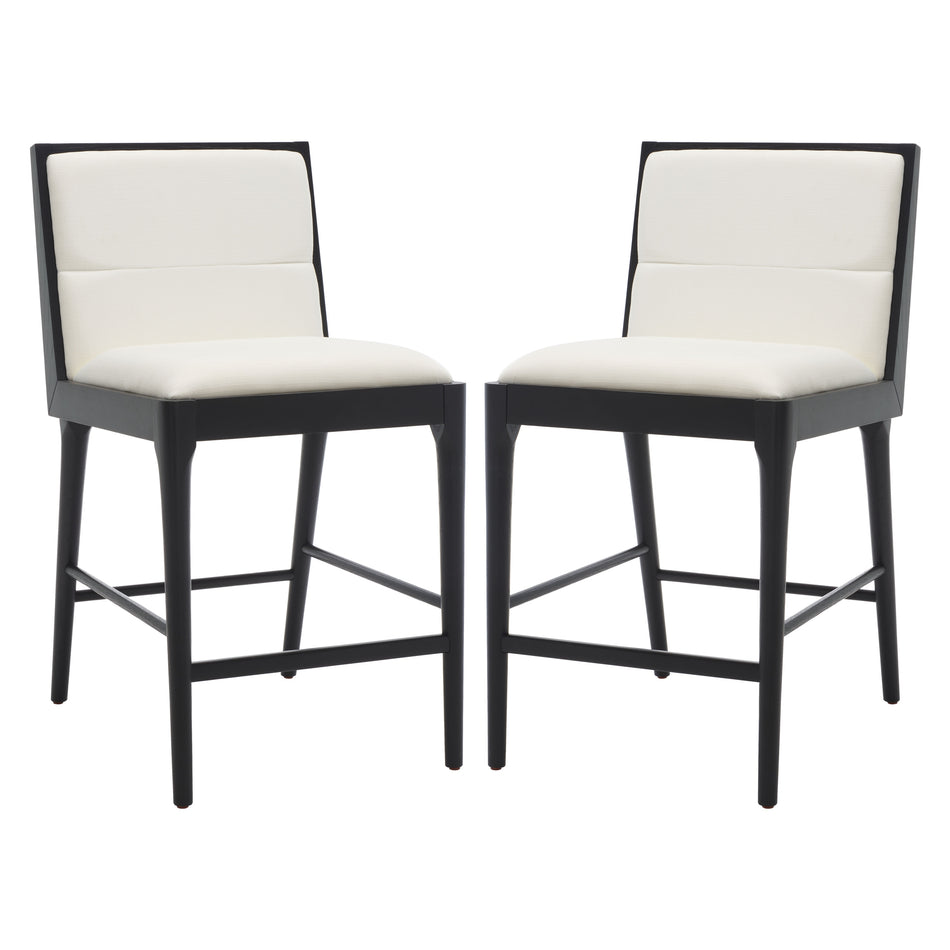 SAFAVIEH Couture Laycee Linen Counter Stool-(SET of 2)