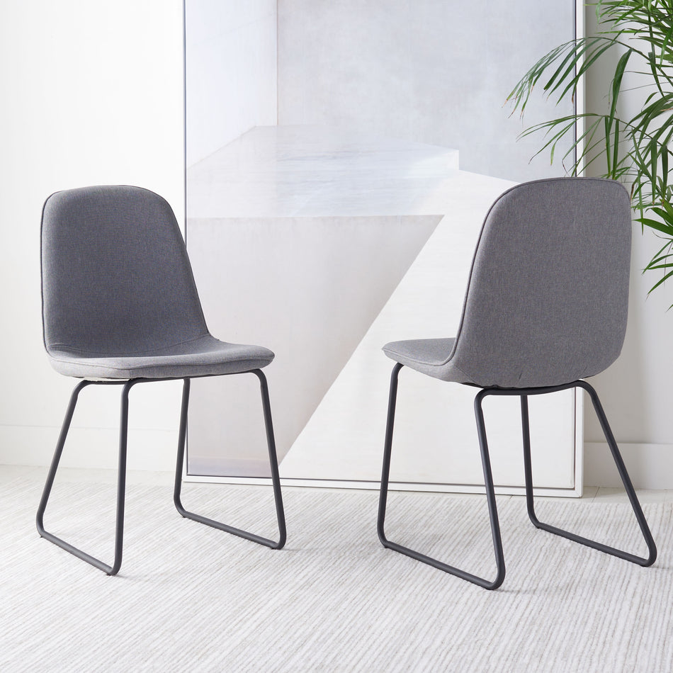 SAFAVIEH Makalu Mid-Century Dining Room Chair (Set of 2) - 20.5" W x 16.5" L x 32.3" H