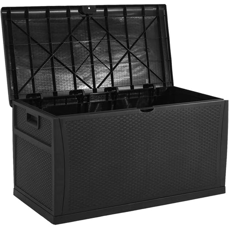 SUNCROWN 120 Gallon Outdoor Resin Storage Deck Box Container Waterproof