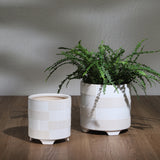 Sagebrook Home Set of 2 Ceramic Planters Indoor/Outdoor