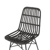 Sawtelle Outdoor Wicker Dining Chairs (Set of 2) by Christopher Knight Home