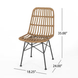 Sawtelle Outdoor Wicker Dining Chairs (Set of 2) by Christopher Knight Home