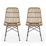 Sawtelle Outdoor Wicker Dining Chairs (Set of 2) by Christopher Knight Home