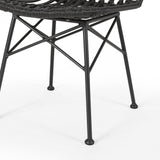 Sawtelle Outdoor Wicker Dining Chairs (Set of 2) by Christopher Knight Home