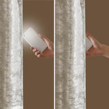 SunSmart Odessa Marble Jacquard Lined Total Blackout Rod Pocket/Back Tab Curtain Panel