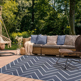 Superior Modern Chevron Zig-Zag Indoor Outdoor Area Rug