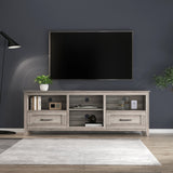 TV Stand with 2 Drawers and 4 High-Capacity Storage Compartment