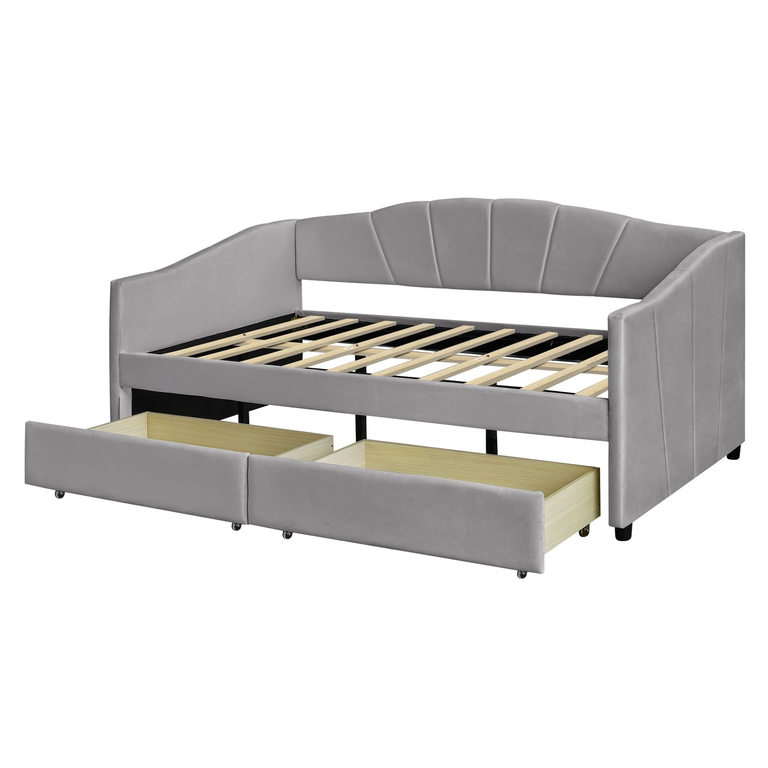 Twin Upholstered Daybed with 2 Drawers – Overstock