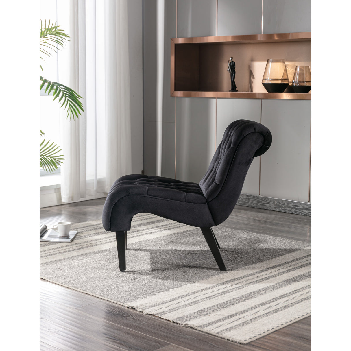 Velvet Chair Bed Chaise Lounges Accent Living Room Chair Leisure Chair ...