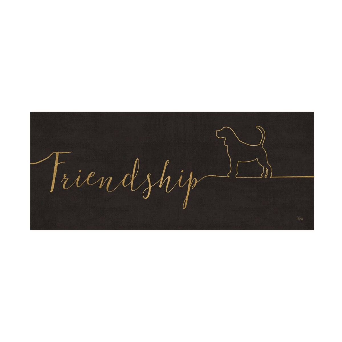 Veronique Charron 'Underlined Dogs II Black' Canvas Art – Overstock