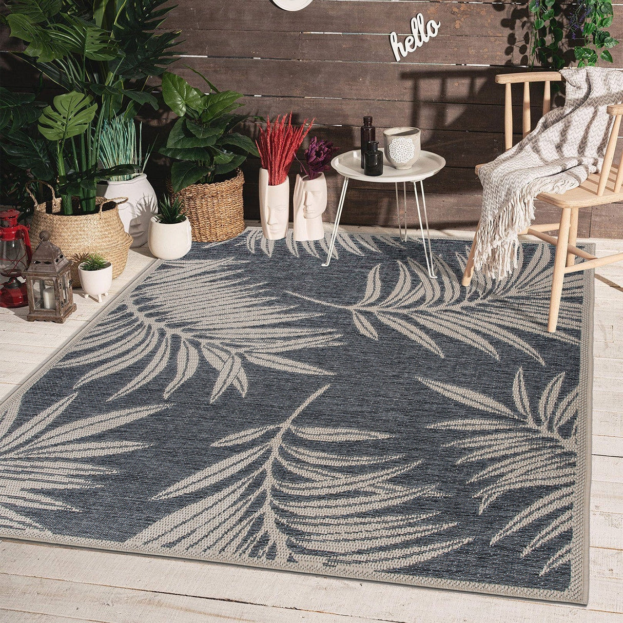 World Rug Gallery Contemporary Floral Indoor/Outdoor Area Rug